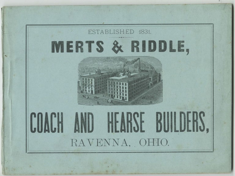 Item #16952 [Catalogue]. Merts, Coach Riddle, Hearse Builders.