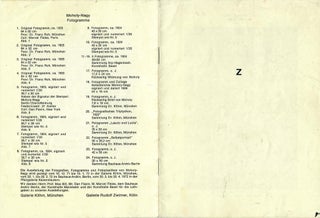 Item #25302 Laszlo Moholy-Nagy: Fotogramme. Galerie Klihm, Galerie Rudolf Zwirner, Laszlo...