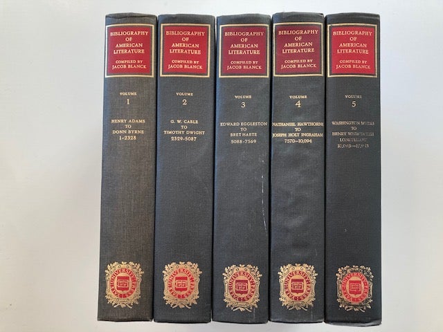 Item #26144 Bibliography of American Literature, vols. 1-5. Jacob Blanck.