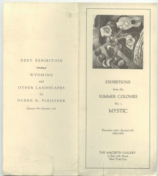 Item #26540 Exhibitions from the Summer Colonies; No. 3 Mystic. Macbeth Gallery