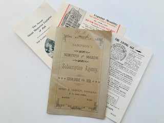 Item #30022 Catalogue for 1898. Sampson's Newspaper, Magazine Subscription Agency