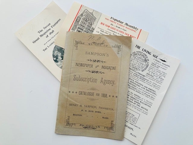 Item #30022 Catalogue for 1898. Sampson's Newspaper, Magazine Subscription Agency.