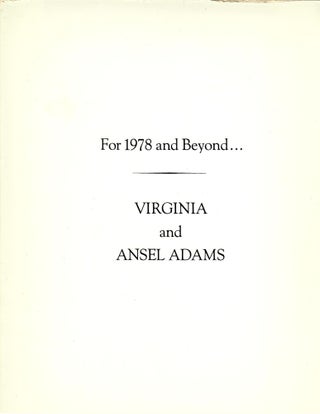 Item #30050 For 1978 and Beyond . . Ansel and Virginia Adams