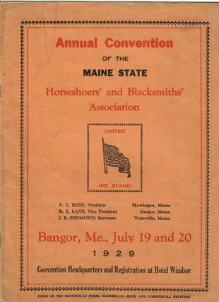 Item #3042 Annual Convention [1929]. Maine State Horseshoers, Blacksmiths Association