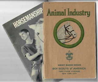 Item #30436 Two Merit Badge handbooks: Animal Industry [and] Horsemanship. Boy Scouts of America