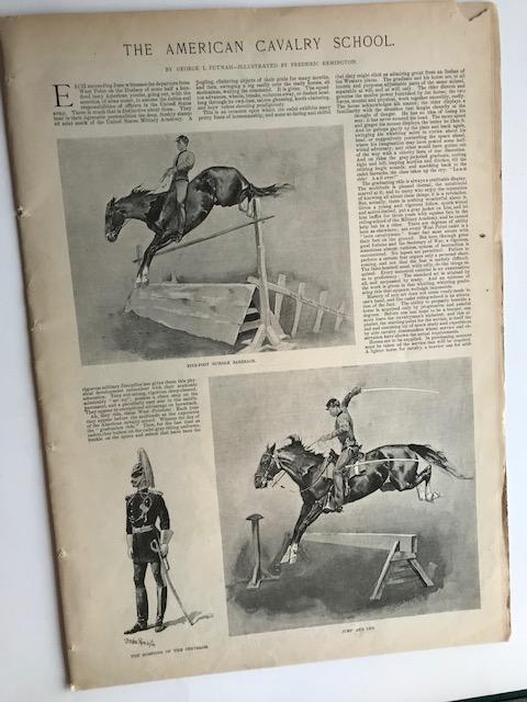 Item #30696 "The American Cavalry School" [in Harper's Weekly]. George L. Putnam.