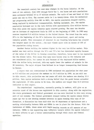 Item #30731 Year End State Analysis Report (1987). United States Equine Marketing Association