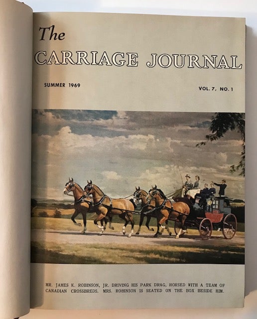 Item #30773 The Carriage Journal: Vols. 7-8 in one. Paul H. Downing, ed.