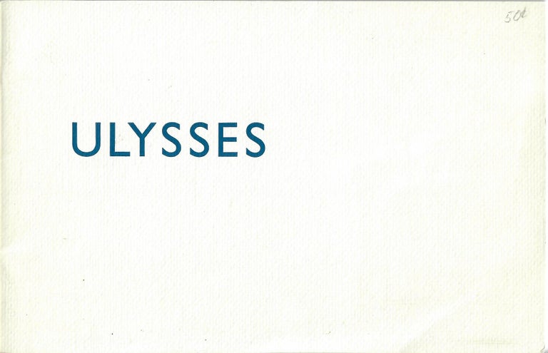 Item #30785 Prospectus for Ulysses by James Joyce; With Forty Etchings by Robert Motherwell. No stated author, Arion Press.