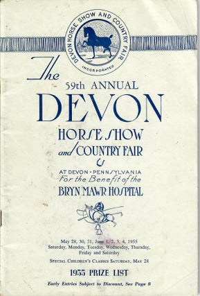 Item #30813 Prize List: 1955 Devon Horse Show and Country Fair. Devon Horse Show, Country Fair
