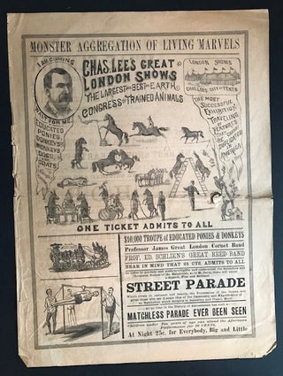 Item #31091 Chas. Lee's Great London Shows; The Largest and Best on Earth Congress of...