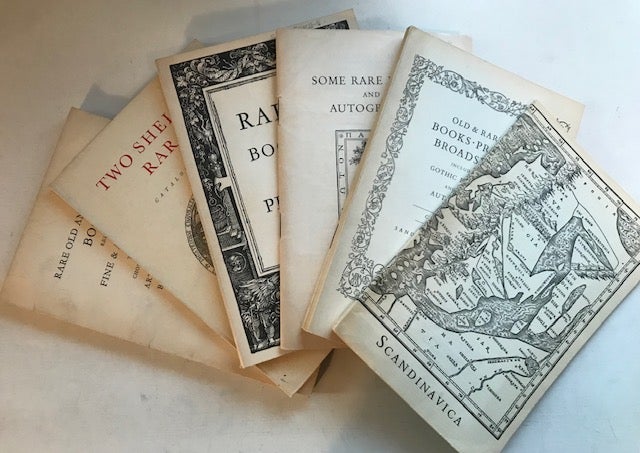 Item #31236 Seven assorted bookseller catalogues: nos. 6, 7, 8, 9, 10, 11, 13. Sandbergs Bokhandel, firm.