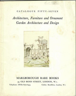 Item #31240 Catalogue 57: Architecture, Furniture and Ornament, Garden Architecture and Design...