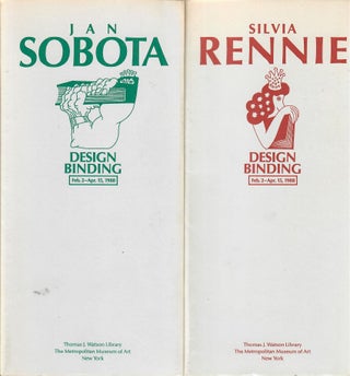 Item #31342 Silvia Rennie & Jan Sobota; Design Bookbindings. Anne and David Bromer