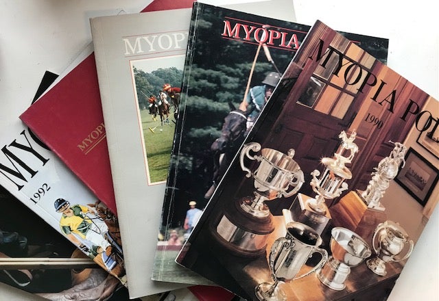 Item #31366 Myopia Polo: Six Souvenir Magazines 1983, 1984, 1985, 1989, 1990, 1992. Myopia Polo.