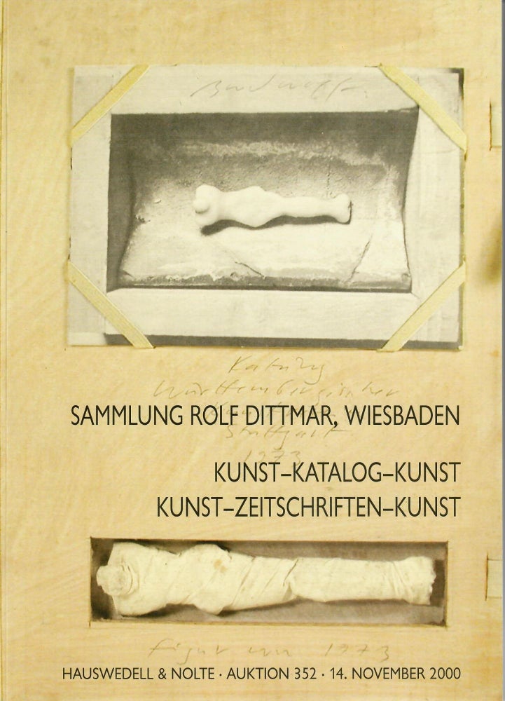 Item #31377 Auktion 352: Sammlung Rolf Dittmar, Wiesbaden; Katalog-Kunst-Kataloge, Kunst-Zeitschriften-Kunst. Hauswedell, Nolte.