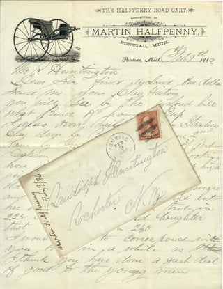 Item #31408 Letter to Randolph Huntington. Martin Halfpenny