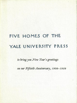 Item #31464 Five Homes of the Yale University Press; to bring you New Year's greetings on our...