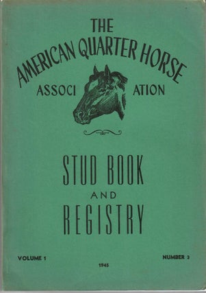 Item #31729 Official Stud Book and Registry: Vol. 1, No. 3. Helen Michaelis, comp. and ed