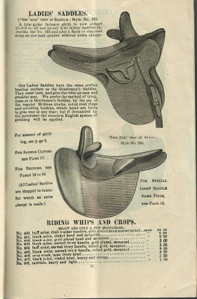 Combined Catalogue No. 22 of American and Imported Saddles