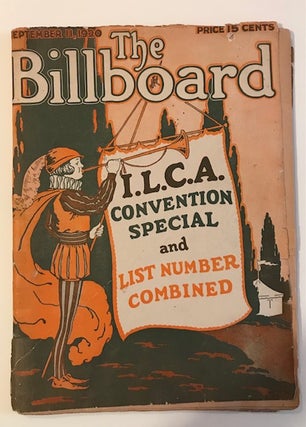 Item #31770 The Billboard: September 11, 1920; I.L.C.A. Convention Special and List Number...