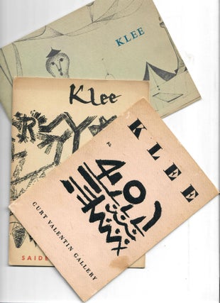 Paul Klee [3 catalogues. Saidenberg Gallery Curt Valentin Gallery.