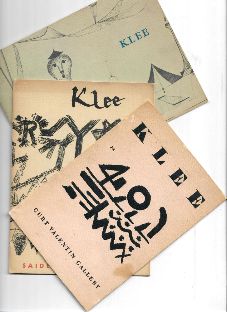 Item #31826 Paul Klee [3 catalogues]. Saidenberg Gallery Curt Valentin Gallery.