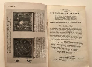 Catalogue 200: Fine Books from the Library of Hieronymus Holzschuher (1469-1529) the Friend of Albrecht Durer . . . Together with a Library Removed from an Austrian Castle