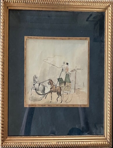 Item #31924 [Original Amateur Watercolor: On the Road from London to Bristol]. Anonymous.