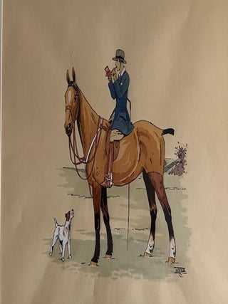 Item #31994 [Stylish Equestrienne Taking a Lipstick Break]. Etienne Le Rallic