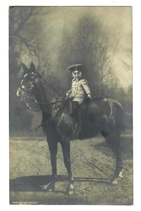Item #32036 Der erste Ritt: Prinz Wilhelm von Preussen [photographic postcard]. No stated...