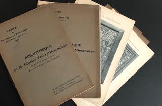 Item #32085 Catalogue de la bibliotheque de M Charles Freund-Deschamps AND Album des reliures [2...