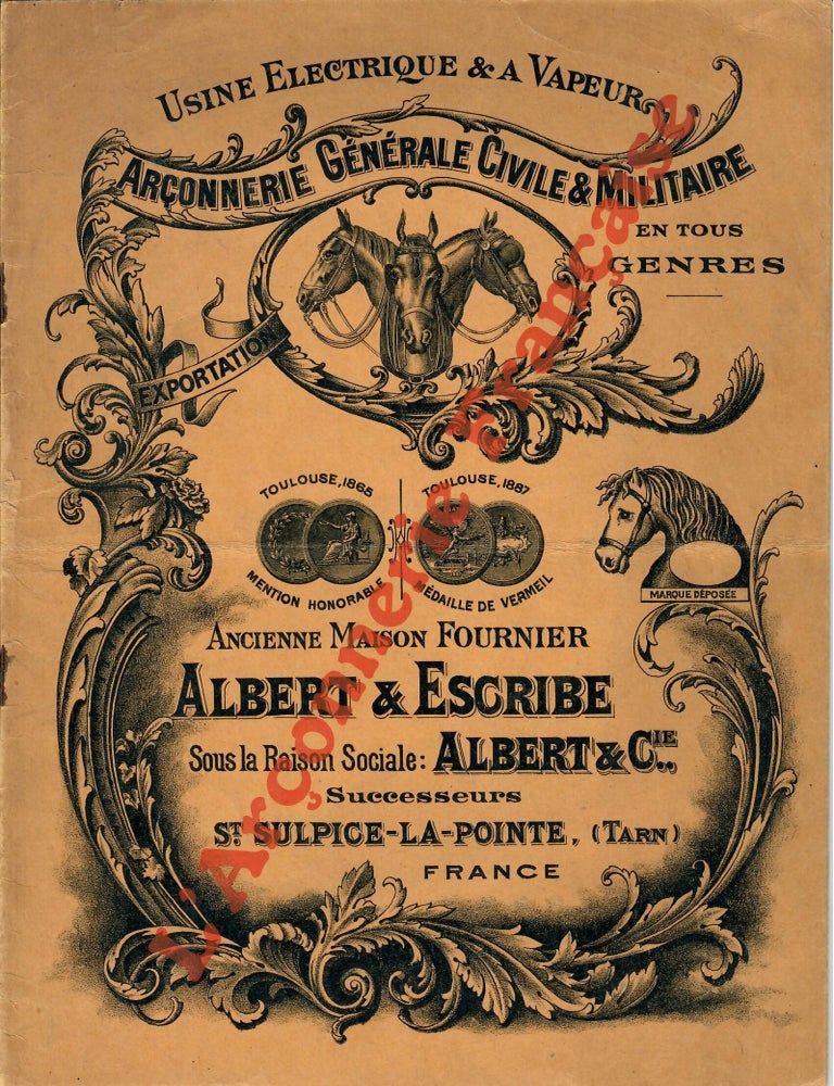 Item #32086 Arconnerie general civile & militaire [saddletrees]. Ancienne Maison Fournier, now L'Arconnerie Francaise, Albert, Escribe.