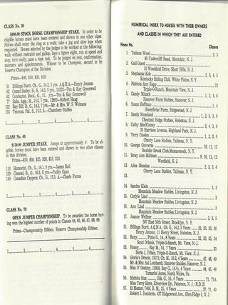 Willow Brook Farm Horse Show Official Program