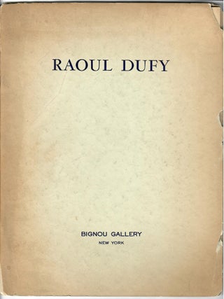 Item #32165 Raoul Dufy. Bignou Gallery