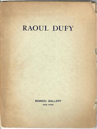 Item #32165 Raoul Dufy. Bignou Gallery
