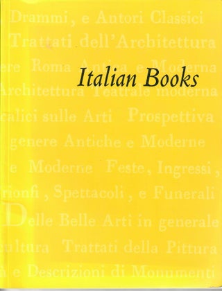 Item #32542 List XVI: Italian Books. Robin Halwas Limited