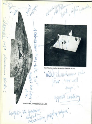 Here & Now; An Exhibition of Thirteen Artists [annotated] + symposium transcription laid in