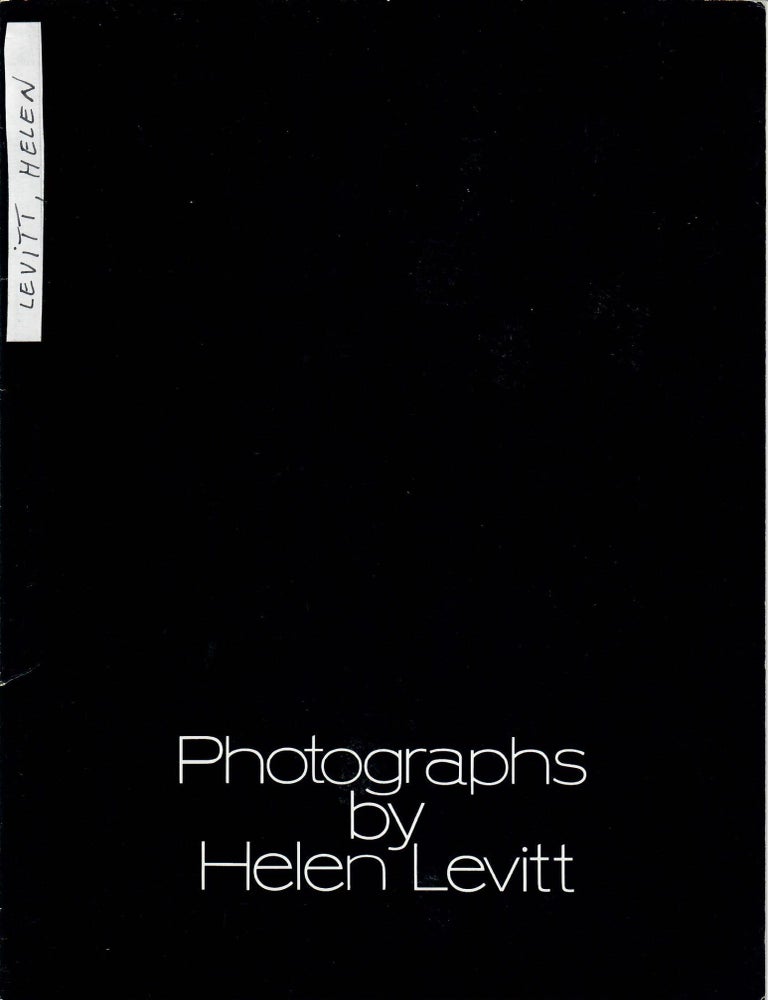 Item #32607 Photographs by Helen Levitt. Jane Livingston, James Agee.
