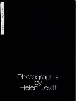 Item #32607 Photographs by Helen Levitt. Jane Livingston, James Agee