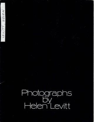 Item #32607 Photographs by Helen Levitt. Jane Livingston, James Agee