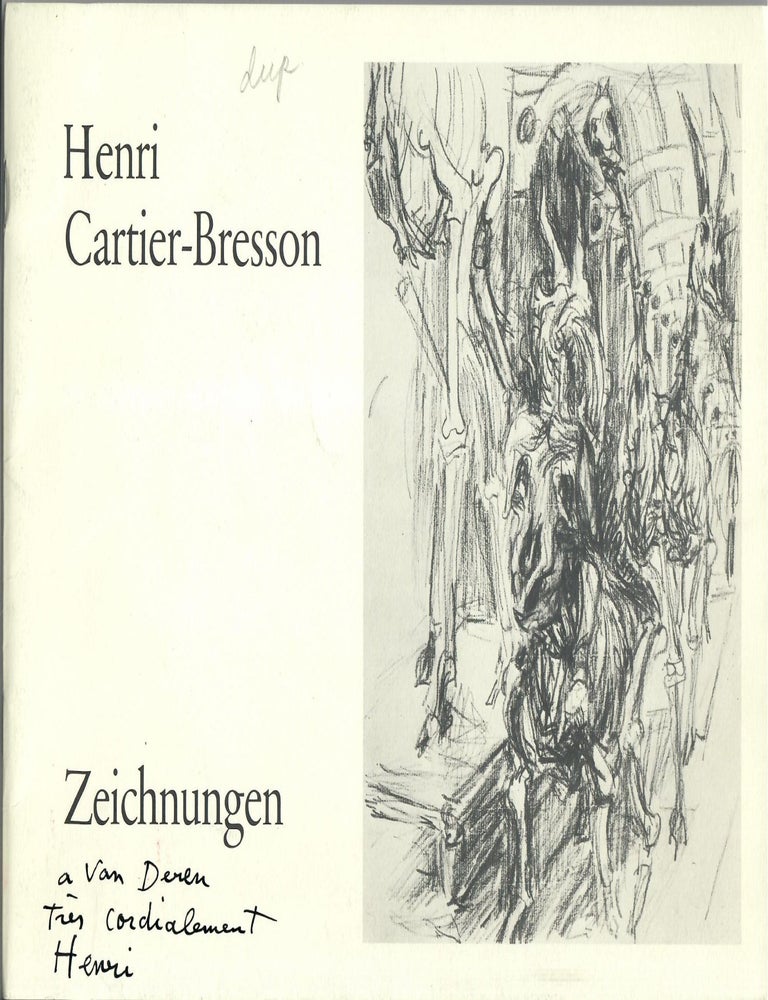 Item #32609 Der Zeichner Henri Cartier-Bresson [cover reads: Henri Cartier-Bresson Zeichnungen]. Manuel Gasser.