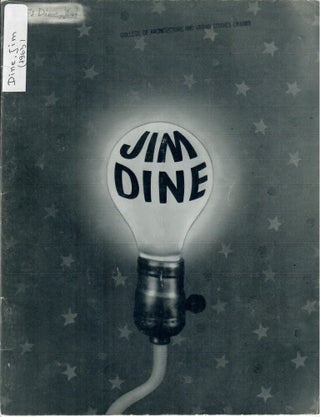 Item #32639 New Paintings by Jim Dine. Oyvind Fahlstrom