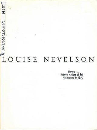 Item #32666 Louise Nevelson. Louise Nevelson