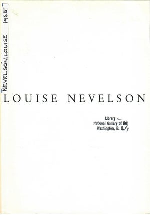 Item #32666 Louise Nevelson. Louise Nevelson