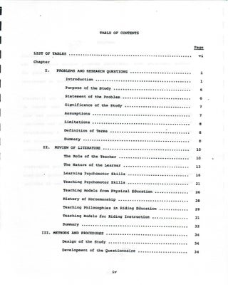 Item #32777 A Study of the Teaching Behaviors and Opinions of Expert Riding Instructors; A Thesis...