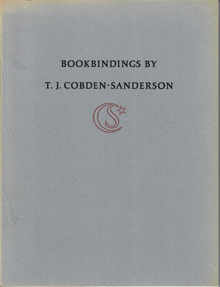 Item #32870 Bookbindings by T.J. Cobden-Sanderson. Frederick B. Adams, Jr.
