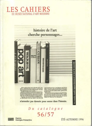 Item #32911 "Du Catalogue"; (Les Cahiers du Musee National d'Art Moderne 56/57)....
