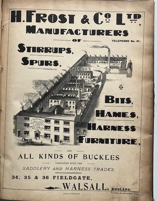 Manufacturers of Stirrups, Spurs, Bits, Hames, Harness Furniture, and All Kinds of Buckles Connected with the Saddlery and Harness Trades