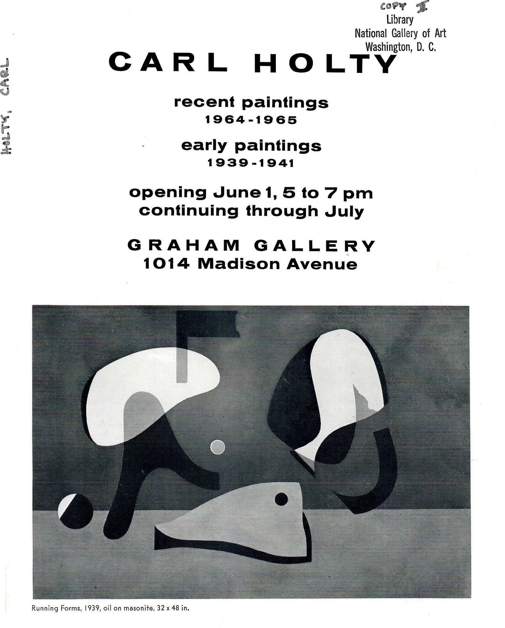 Carl Holty; Recent Paintings 1964-1965, Early Paintings 1939-1941 | No ...